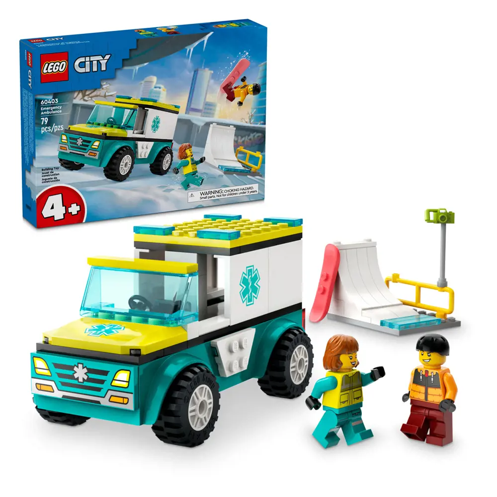 Lego Emergency Ambulance & Snowboarder 60403